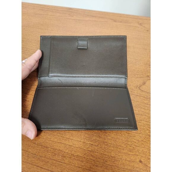 Coach Vintage Signature Jacquard C Beige and Brown Monogram Checkbook with Leath - Picture 5 of 8